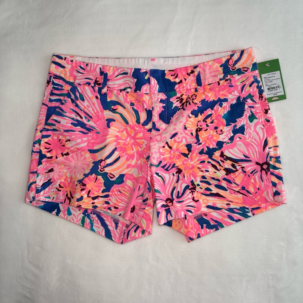 NWT Callahan Stretch Sateen Short in Multi Swirling Seadream